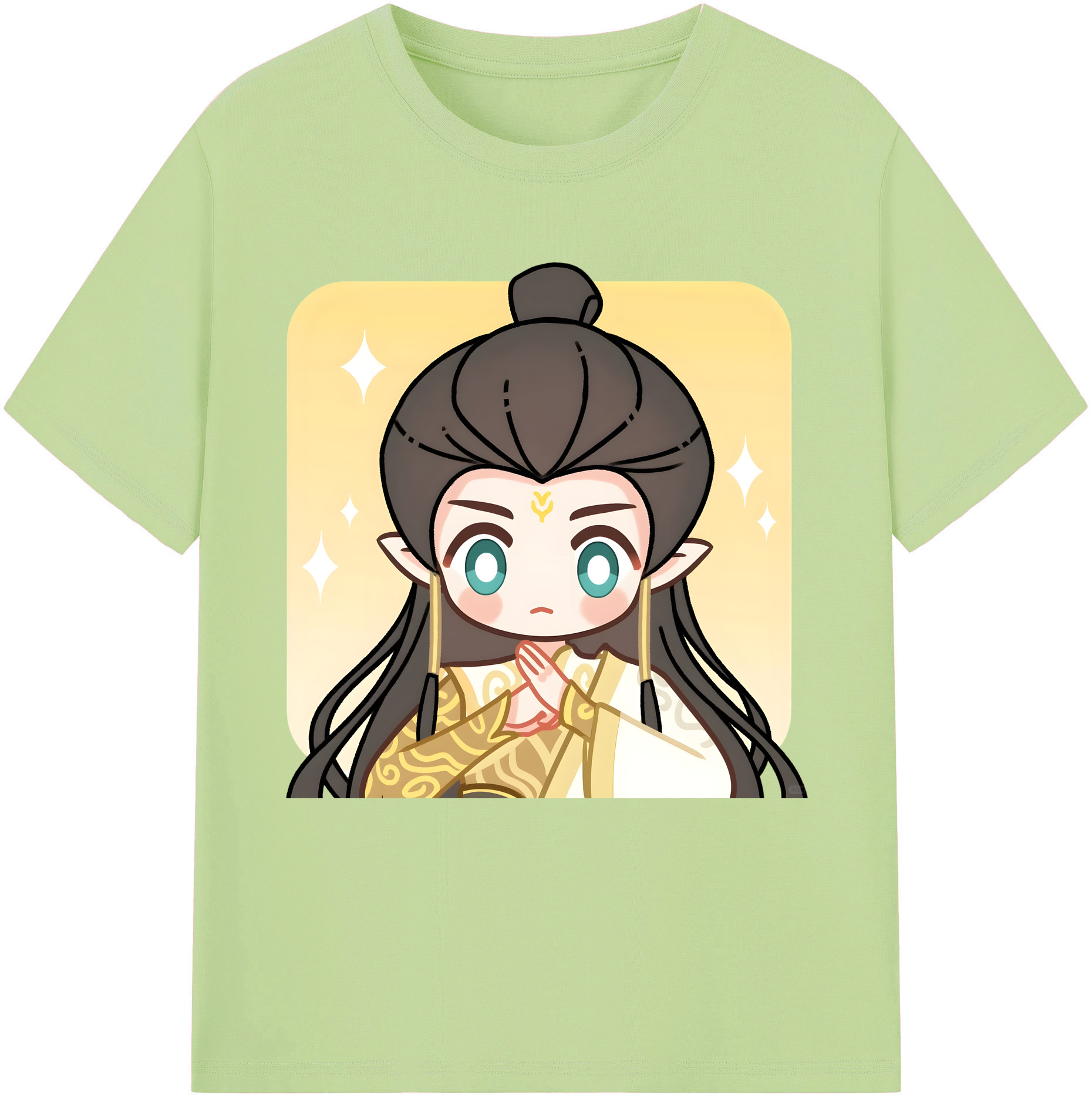 （画像用） Ne Zha 2 ナタ 魔童の大暴れ 綿100％半袖Tシャツ（フロントプリント）